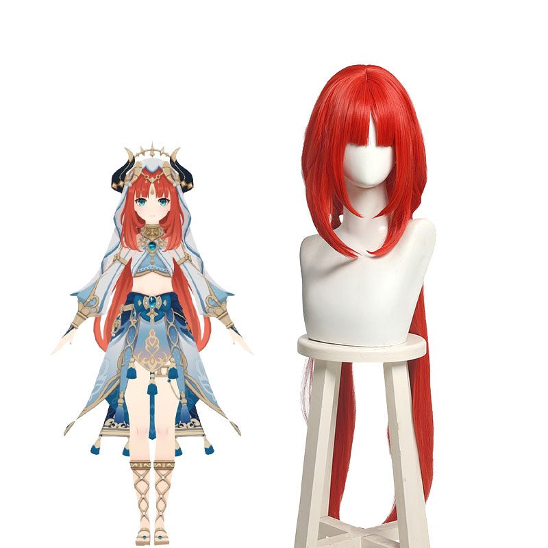 Genshin Impact Sumeru Nilou Red Cosplay Wigs - lemailwigs