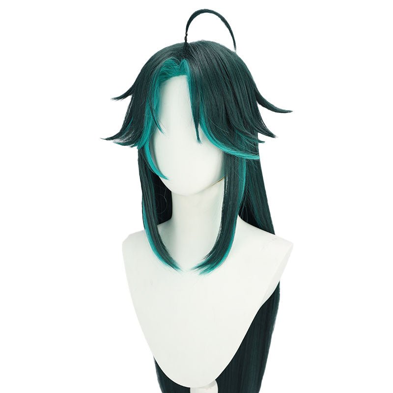 Genshin Impact Xiao Long Green Mixed Blue Cosplay Wigs - lemailwigs