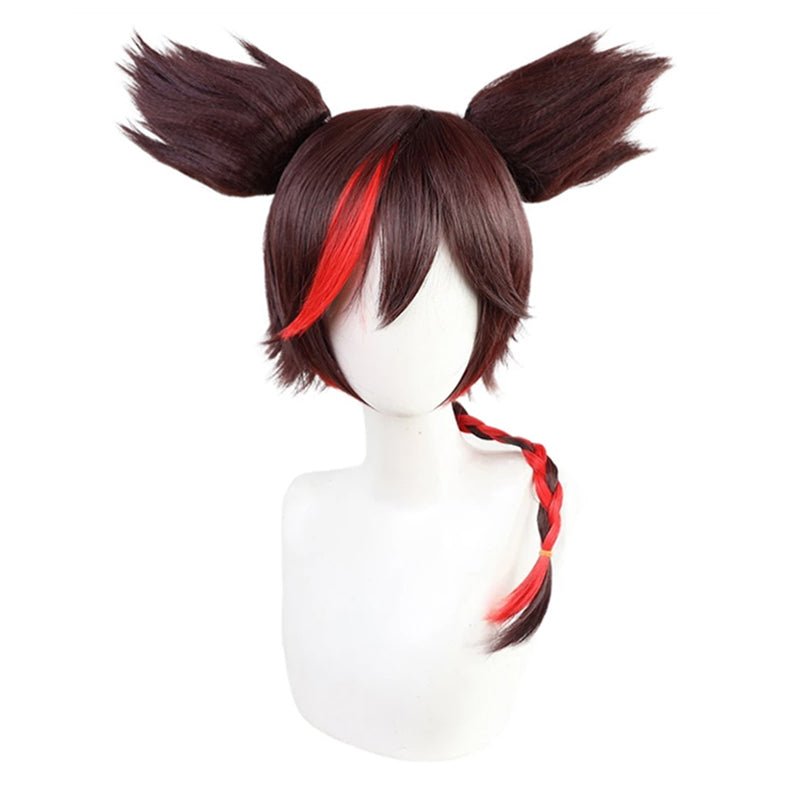 Genshin Impact Xinyan Mixed Brown Cosplay Wigs with Ponytails - Blonde - lemailwigs