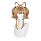 Genshin Impact Yaoyao Short Light Brown Ponytail Cosplay Wigs With Braid Bows - lemailwigs