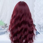 Halloween Claret Witch long Curly Red Cosplay Wigs - lemailwigs