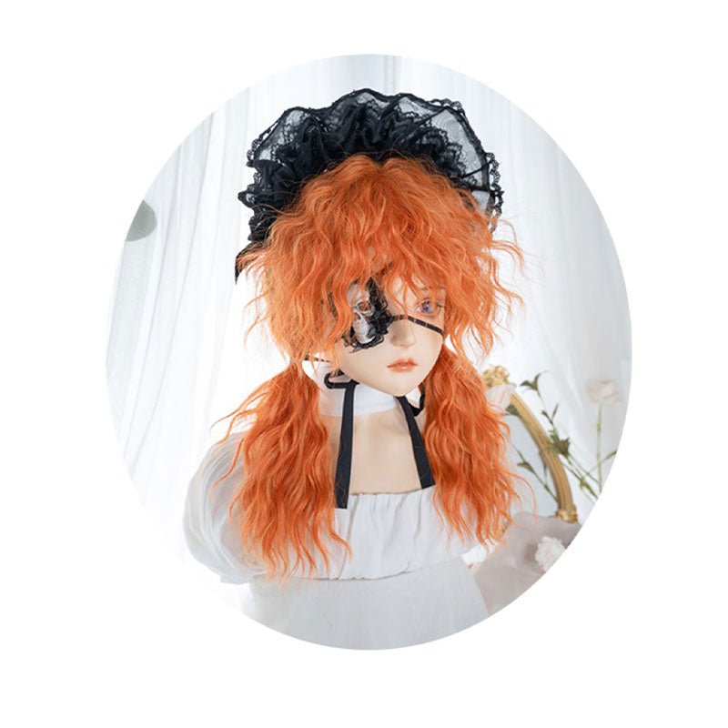 Halloween Curly Pumpkin Devil Orange Cosplay Wigs - lemailwigs