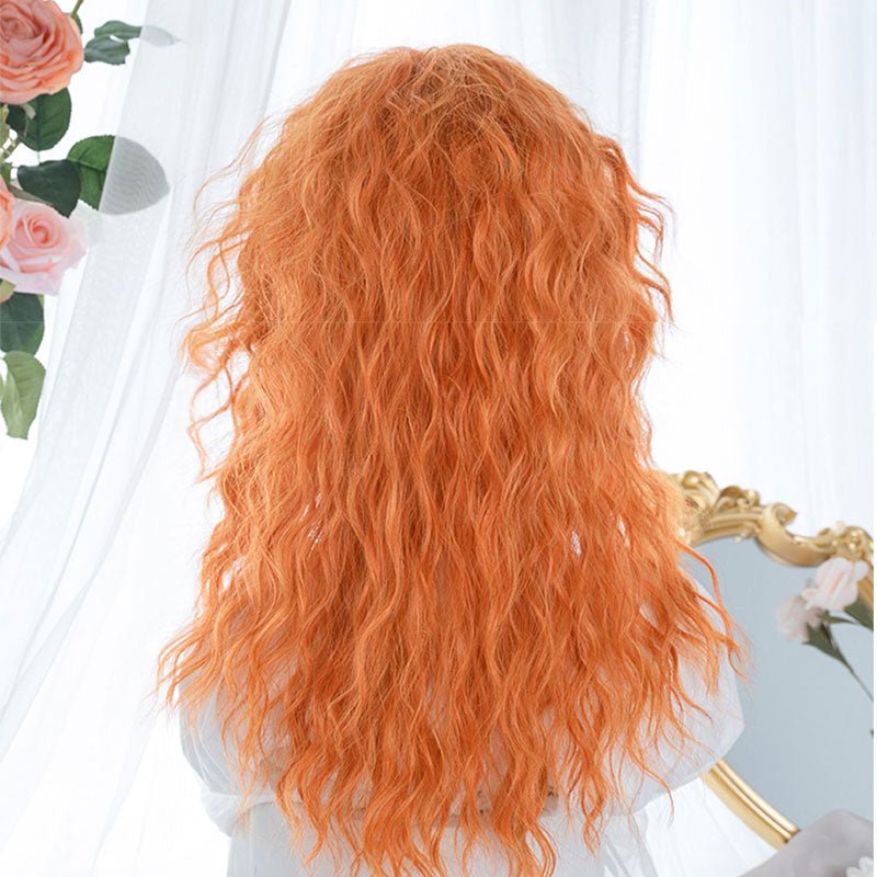 Halloween Curly Pumpkin Devil Orange Cosplay Wigs - lemailwigs