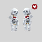 Halloween Heart Small Skull Ear Clip Earrings - lemailwigs