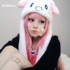 Halloween Long Pink Lolita Wigs 73cm Straight Woman Hair Cute Cosplay Wigs - lemailwigs