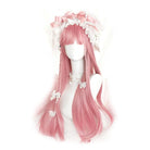 Halloween Long Pink Lolita Wigs 73cm Straight Woman Hair Cute Cosplay Wigs - lemailwigs