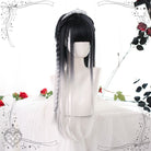 Harajuku Black Gradient Silver Straight Lolita Wig - lemailwigs