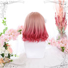 Harajuku Short Curly Pink Gradient Lolita Wig - lemailwigs