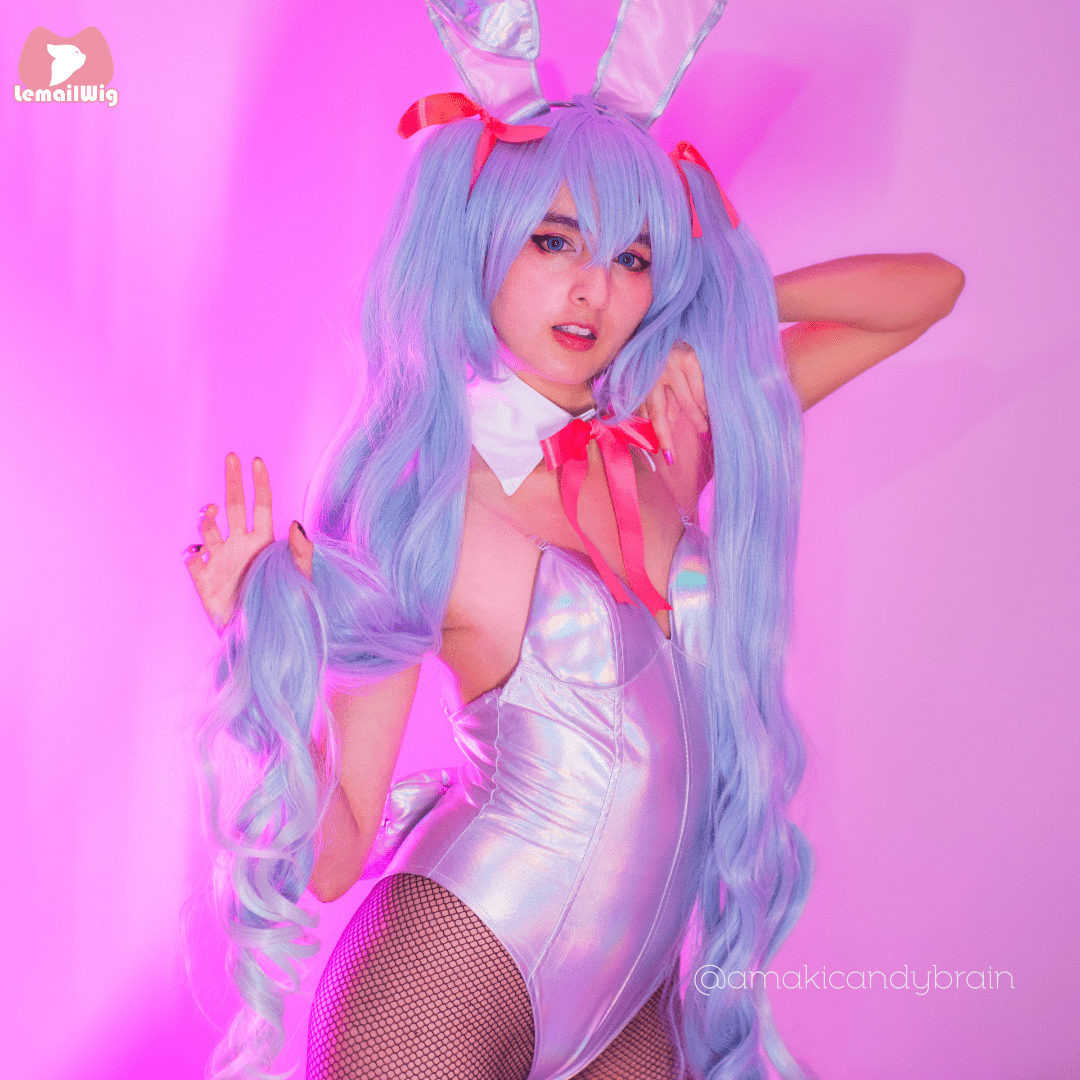 Hatsune Miku Long Blue Cosplay Wigs - C - lemailwigs