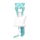 Hatsune Miku Long Bow Ponytail Bule Cosplay Wigs - lemailwigs