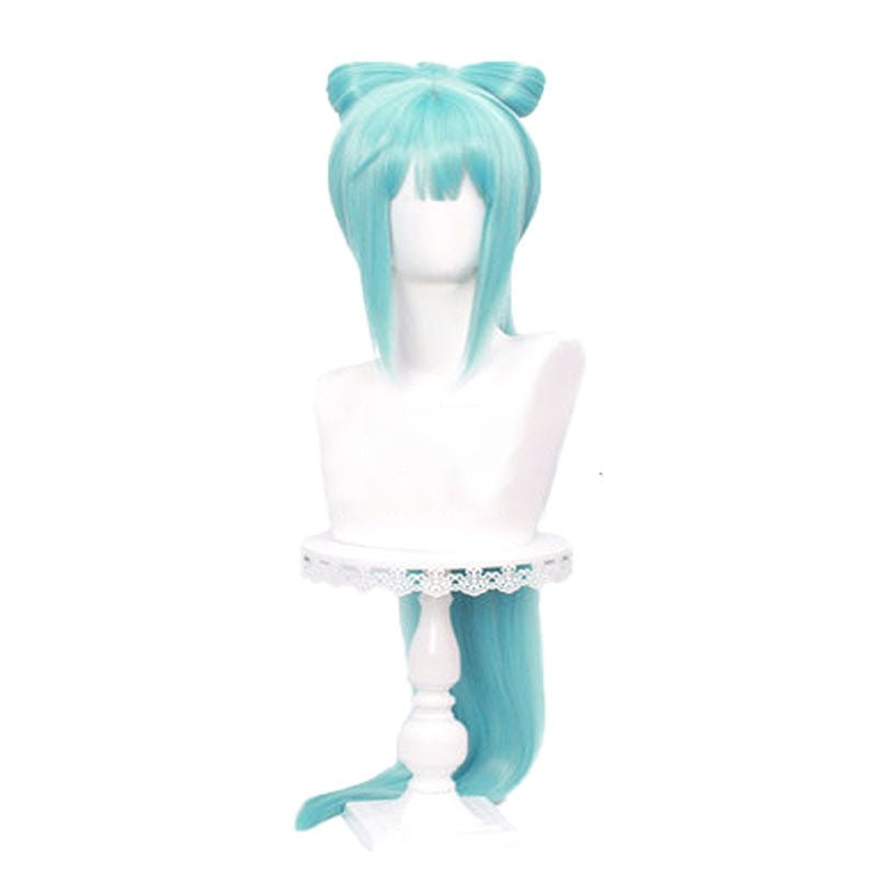 Hatsune Miku Long Bow Ponytail Bule Cosplay Wigs - lemailwigs