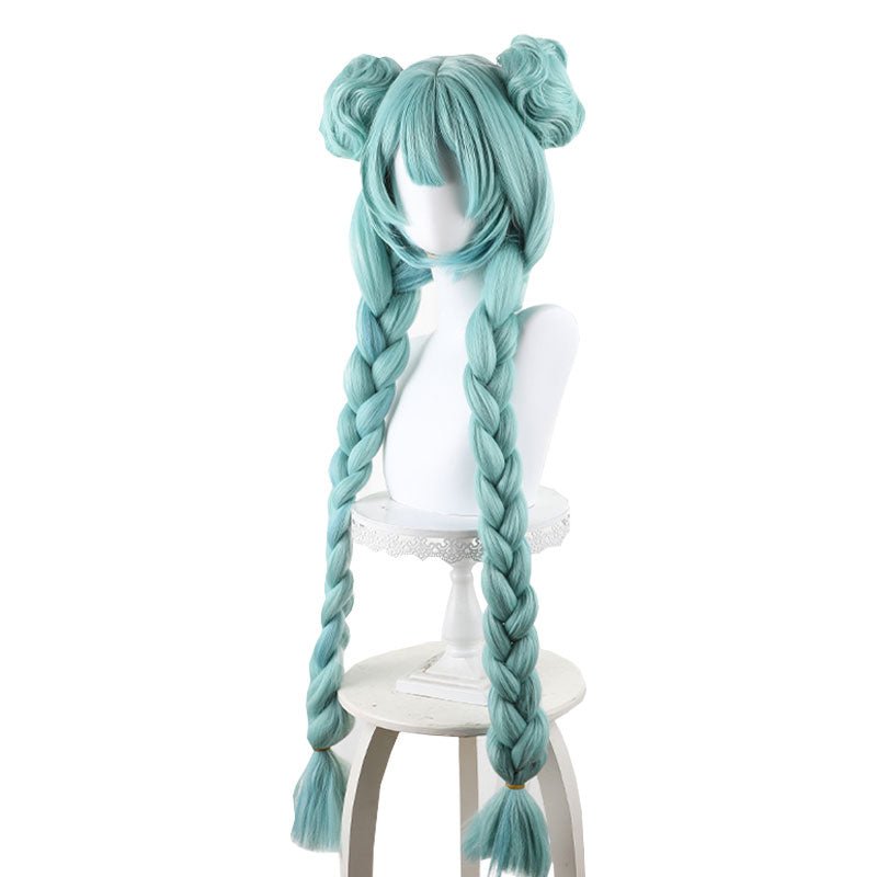Hatsune Miku Luminasta Figure Light Green Braids Cosplay Wig - lemailwigs