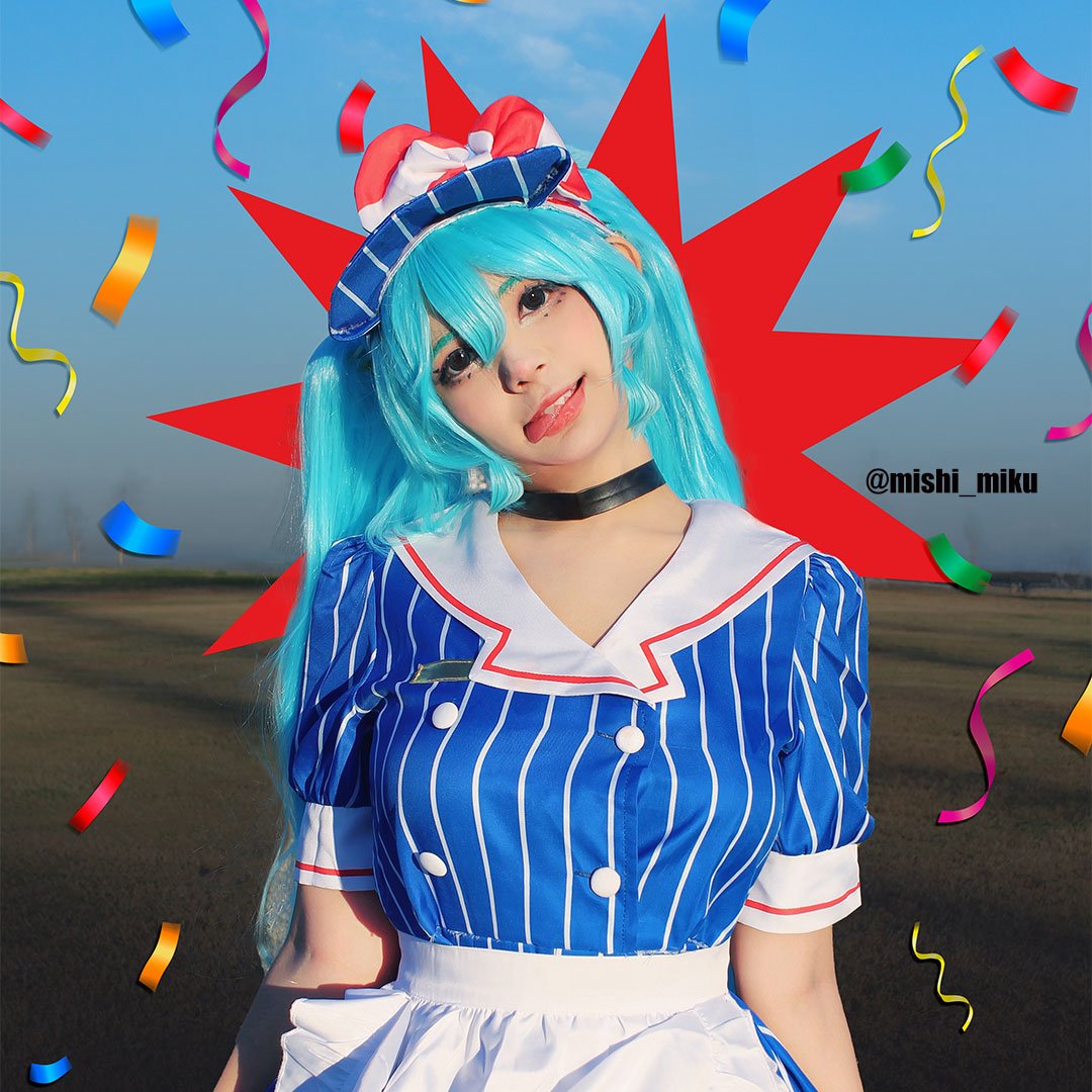 Hatsune Miku Mesmerizer Blue Halloween Cosplay Costume And Long Wig Kit - lemailwigs