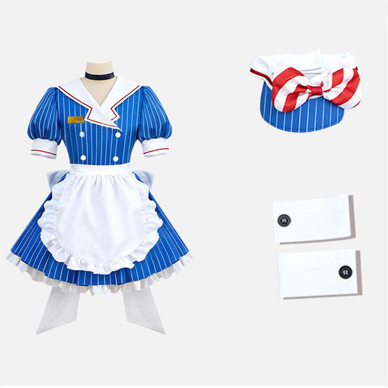 Hatsune Miku Mesmerizer Blue Halloween Cosplay Costume And Long Wig Kit - lemailwigs