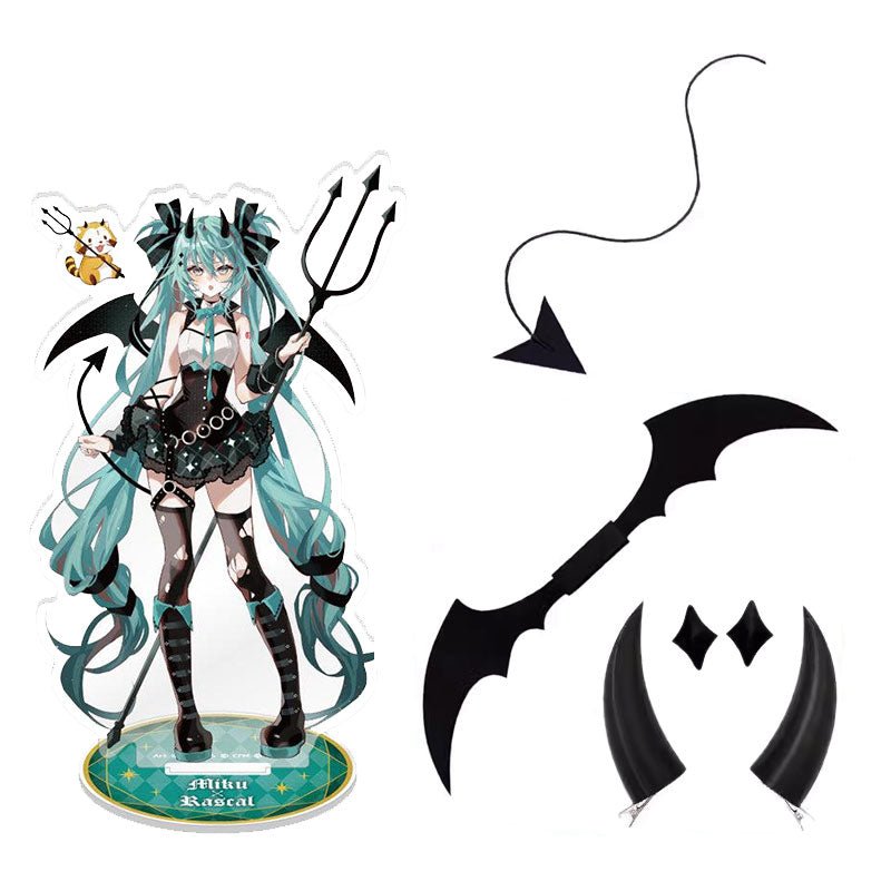 Hatsune Miku Rascal the Raccoon Cosplay Props Wing Tail Headwears - lemailwigs