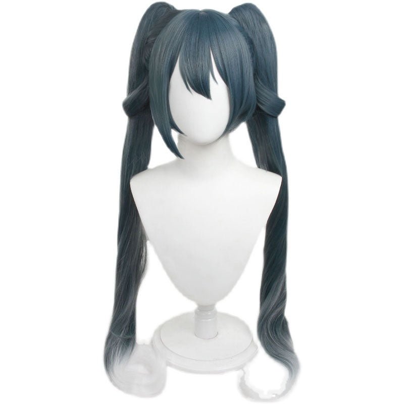 HATSUNE MIKU WITH YOU Grey Blue Mixed White Cosplay Wigs - lemailwigs