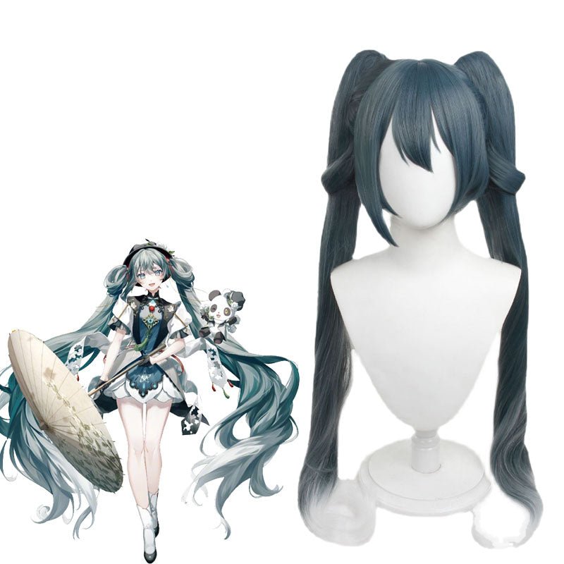 HATSUNE MIKU WITH YOU Grey Blue Mixed White Cosplay Wigs - lemailwigs