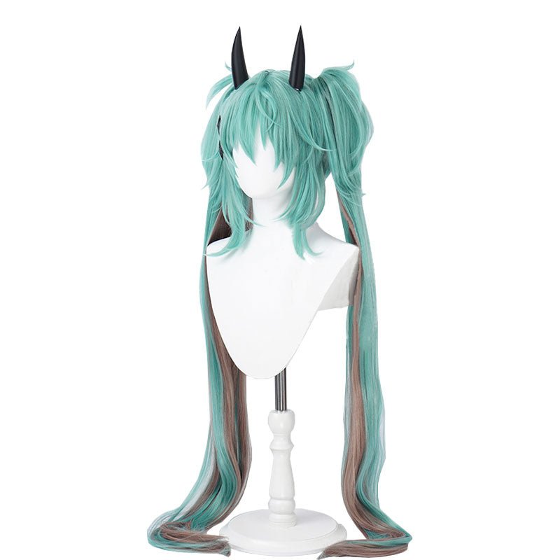 Hatsune Miku x Rascal Green Mixed Brown Cosplay Wig - lemailwigs