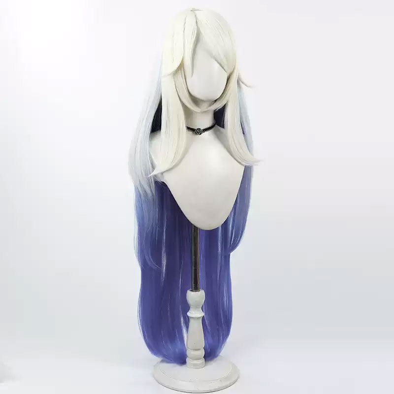 Hazbin Hotel Emily Blue mixed White Cosplay Wig - lemailwigs