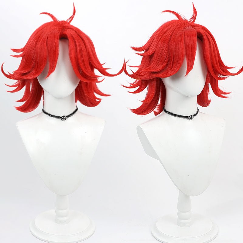 Hazbin Hotel Niffty Red Short Cosplay Wig - lemailwigs