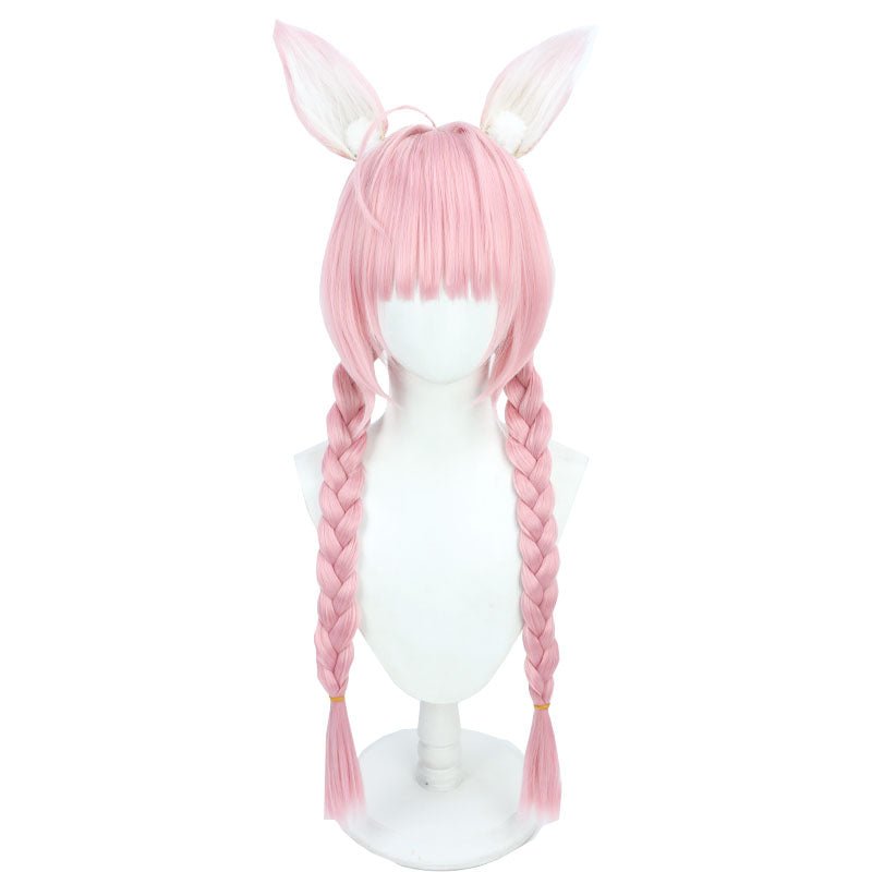 Hololive Hakui Koyori Pink Double Braid Cosplay Wig - lemailwigs