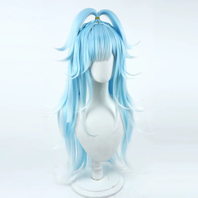 Hololive Kobo Kanaeru Bule Mixed White Cosplay Wig - lemailwigs