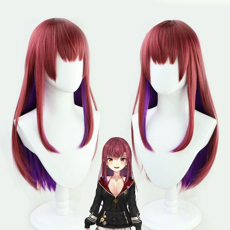 Hololive Vtuber Houshou Marine Red Cosplay Wigs 5 Styles - lemailwigs