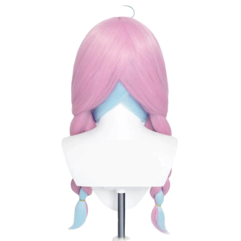 Hololive VTuber Minato Aqua Blue Pink Braided Cosplay Wigs - lemailwigs