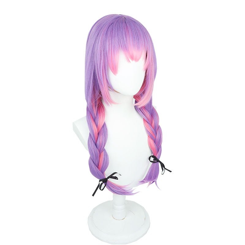 Hololive Vtuber Tokoyami Towa Purple Mixed Pink Cosplay Wig - lemailwigs