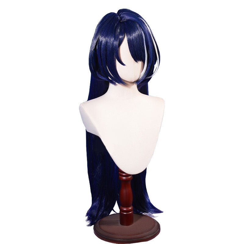 Honkai: Star Rail Acheron Dark Blue Mixed White Cosplay Wig - lemailwigs