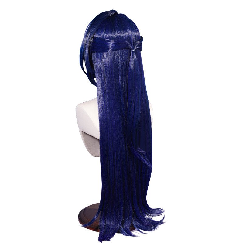 Honkai: Star Rail Acheron Dark Blue Mixed White Cosplay Wig - lemailwigs