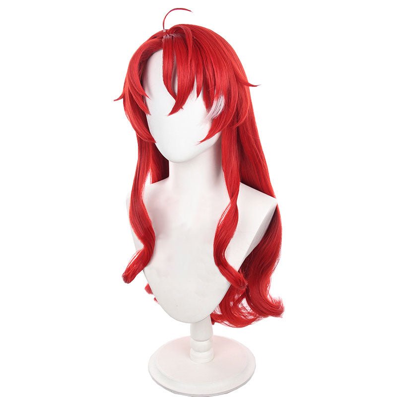 Honkai: Star Rail Argenti Red Mixed Grey Curly Cosplay Wig - lemailwigs