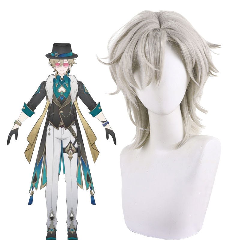 Honkai: Star Rail Aventurine Light White Cosplay Wig - lemailwigs