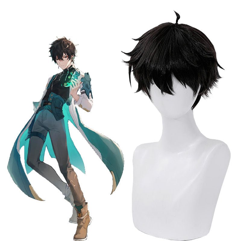 Honkai: Star Rail Dan Heng Short Black Cosplay Wig - lemailwigs