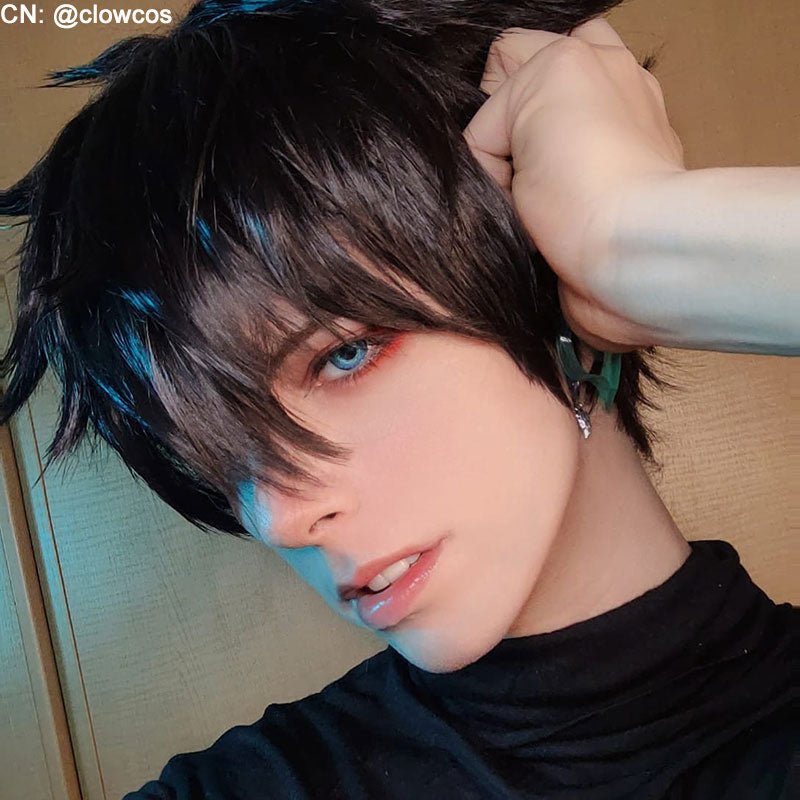 Honkai: Star Rail Dan Heng Short Black Cosplay Wig - lemailwigs