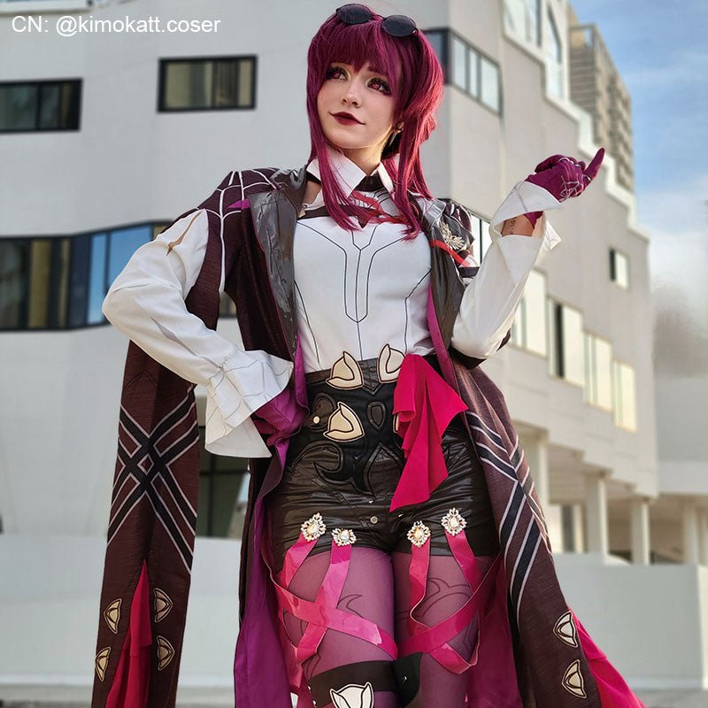 Honkai: Star Rail Kafka Wine Red Cosplay Wig - lemailwigs