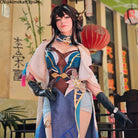 Honkai: Star Rail Ruan Mei Black Mixed Light Green Cosplay Wig - lemailwigs