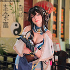 Honkai: Star Rail Ruan Mei Black Mixed Light Green Cosplay Wig - lemailwigs