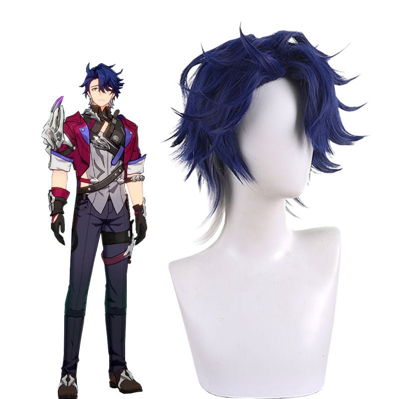 Honkai: Star Rail Sampo Blue Mixed White Cosplay Wig - lemailwigs