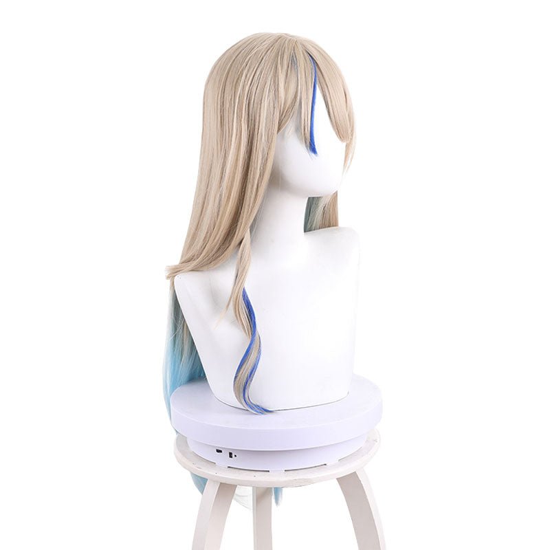 Honkai: Star Rail Serval Light Brown Mixed Blue Cosplay Wig - lemailwigs