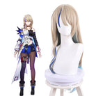 Honkai: Star Rail Serval Light Brown Mixed Blue Cosplay Wig - lemailwigs