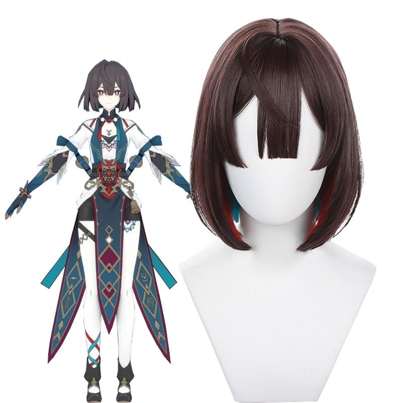 Honkai: Star Rail Xueyi Multi Color Short BoBo Cosplay Wig - lemailwigs