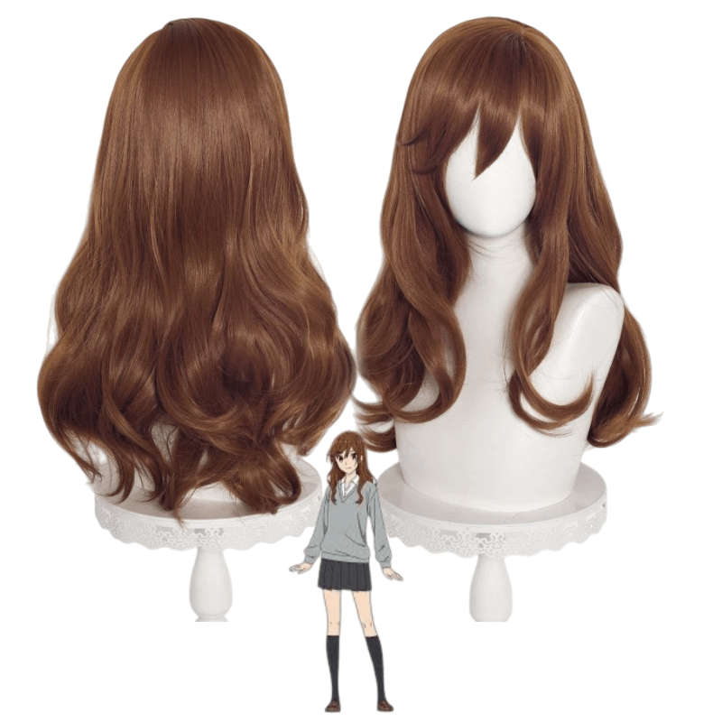 Horimiya Kyouko Hori Long Curly Brown Cosplay Wig - lemailwigs