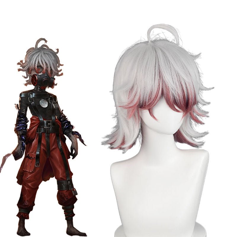 Identity V Patient Rare Case Grey mixed Red Cosplay Wig - lemailwigs