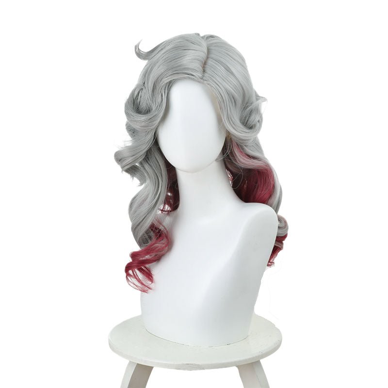 Identity V Psychologist Doomsday Rescuer Grey mixed Red Cosplay Wig - lemailwigs