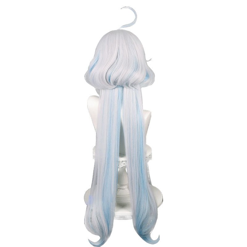 [In Stock] Genshin Impact Furina Silver Mixed Blue Cosplay Wig - lemailwigs