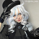 [In Stock] Genshin Impact Furina Silver Mixed Blue Cosplay Wig - lemailwigs