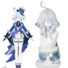 [In Stock] Genshin Impact Furina Silver Mixed Blue Cosplay Wig - lemailwigs