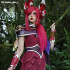 【In Stock 】L - email Wig LOL Xayah The Rebel Cosplay Costume - lemailwigs
