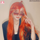 【In stock】Genshin Impact Mavuika Pyro Archon Red Mixed Yellow Long Cosplay Wig - lemailwigs